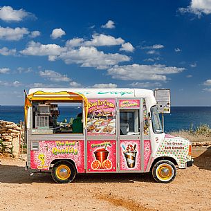 Ice cream van at St. Peter's Pool, Malta
