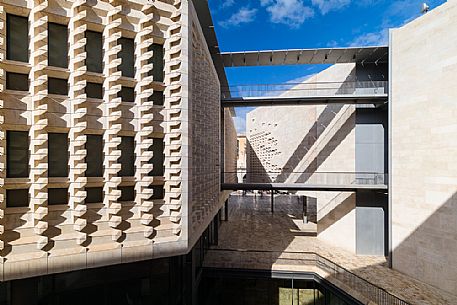 The new parliament building of Valletta, designed by Renzo Piano, Malta