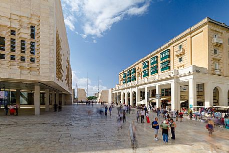 The new parliament building of Valletta, designed by Renzo Piano, Malta