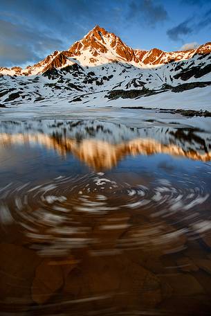 Thaw at Lago Bianco, Stelvio National Park.