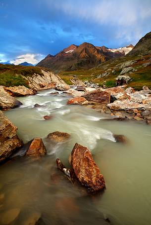 Sunset in Stelvio National Park.