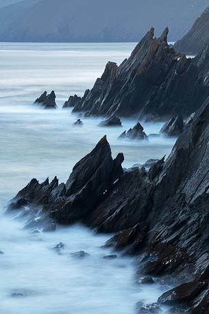 Rock formations in the Dingle Peninsula, Ireland.