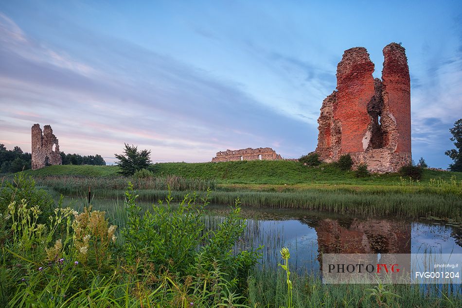 Laiuse castle on sunrise