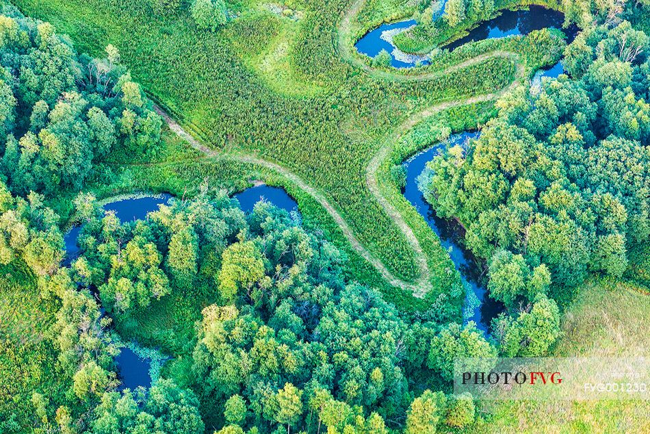 an aerial view a Pirita river