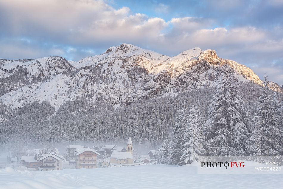 Winter sunrise in Sappada