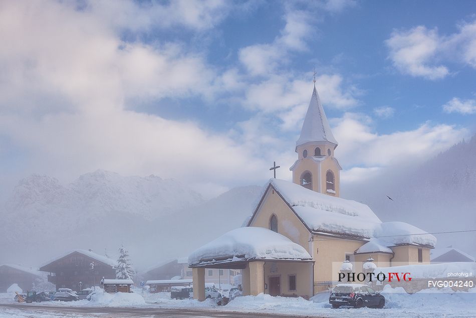 Winter sunrise in Sappada