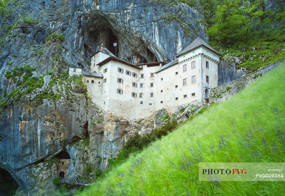 Predjama Castle emerging from its cave