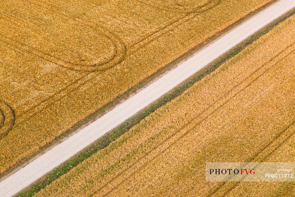 Estonian summer fields, aerial photography