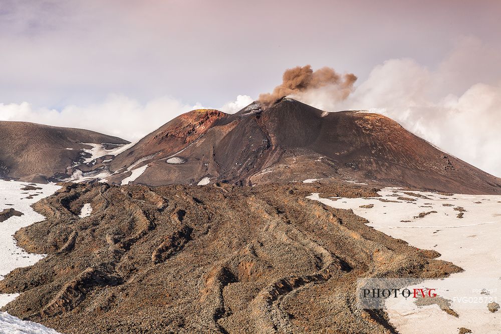 Eruption on Mount Etna, Sicily, Italy