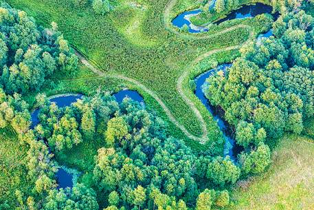 an aerial view a Pirita river