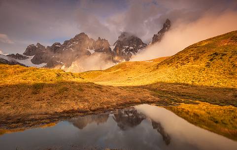 Cimon della Pala sunset