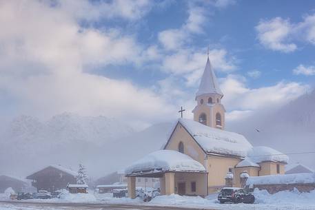 Winter sunrise in Sappada