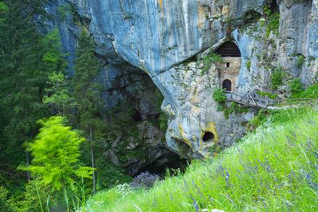 Lower entrance to the Predjama Castle