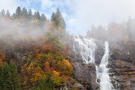 Dolomiti of Brenta,Natural Park of Adamello-Brenta, Nardis waterfalls in autumn