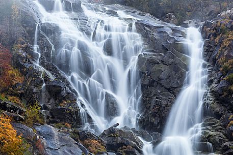 Dolomiti of Brenta,Natural Park of Adamello-Brenta, Cascate Nardis in autumn