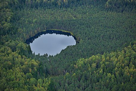 Aereal view of the Puname lake, Paunkla Nature Park, Estonia
