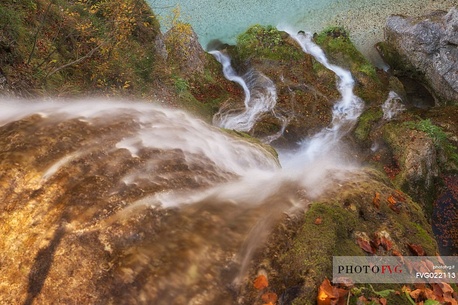The Orrido of Slizza is a beautiful water trail, Slizza stream in the Julian Alps, Tarvisio, Italy