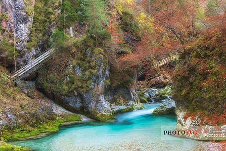 The Orrido  of Slizza is a beautiful water trail, Slizza stream, Julian Alps, Tarvisio, Italy