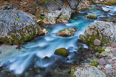 Slizza stream in the Julian Alps, Tarvisio, Italy