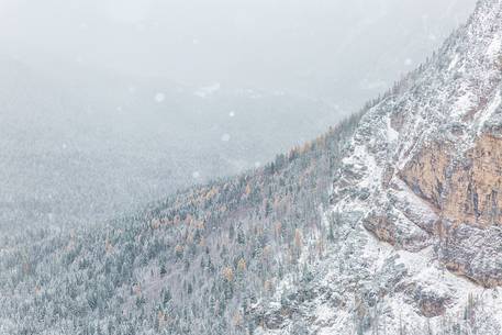 A winter view of the Dolomites, Sorapiss mountain, Italy