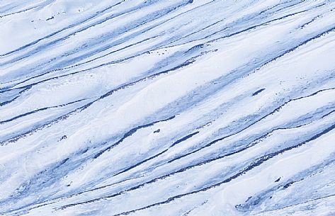 Detail of  the snowy slopes of mount Etna, Sicily, italy