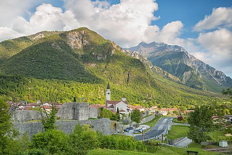 Venzone village. It was declared National Monument in 1965 as unique fortified village of the XIV century in the region, Friuli Venezia Giulia, Italy Venzone village. It was declared National Monument in 1965 as unique fortified village of the XIV century in the region, Friuli Venezia Giulia, Italy