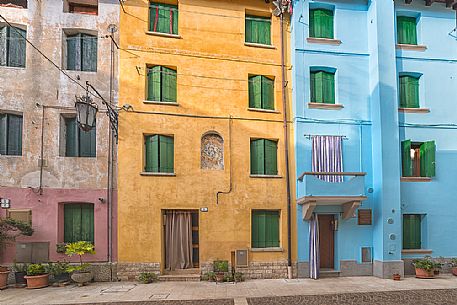 Old palaces of Marano Lagunare, Friuli Venezia Giulia, Italy