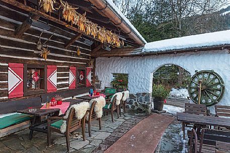 Einkehr is a famous typical restaurant in  Bad Kleinkirchheim, Carinthia, Austria, Europe