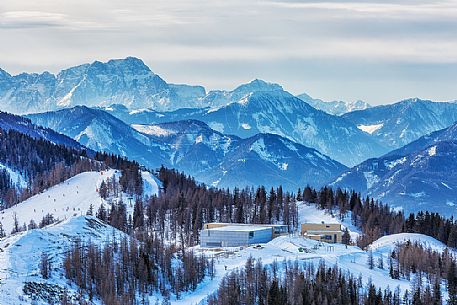 Biosphrenpakbahn Brunnach alpine station in the Nockberge mountains, Bad Kleinkirchheim, Carinthia, Austria, Europe