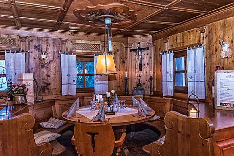 Inside view of Einkehr restaurant, a famous typical restaurant in  Bad Kleinkirchheim, Carinthia, Austria, Europe