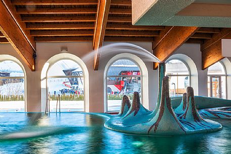 Inside the Thermal Romerbad alpine wellness, Bad Kleinkirchheim, Carinthia, Austria, Europe 