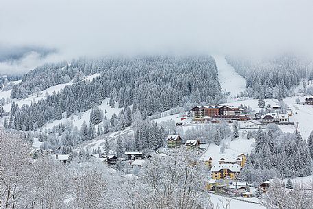 Bad Kleinkirchheim village in the snow, Carinthia, Austria, Europe