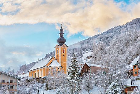 Jakobskapelle church in Bad Kleinkirchheim, an alpine village in Carinthia, Austria, Europe