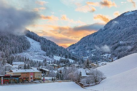 Bad Kleinkirchheim village in the snow, Carinthia, Austria, Europe
