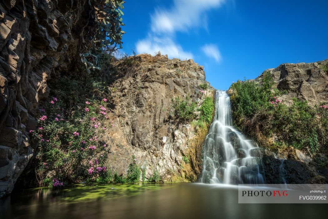 Oxena waterfall, Militello in Val di Catania, Sicily, Italy
