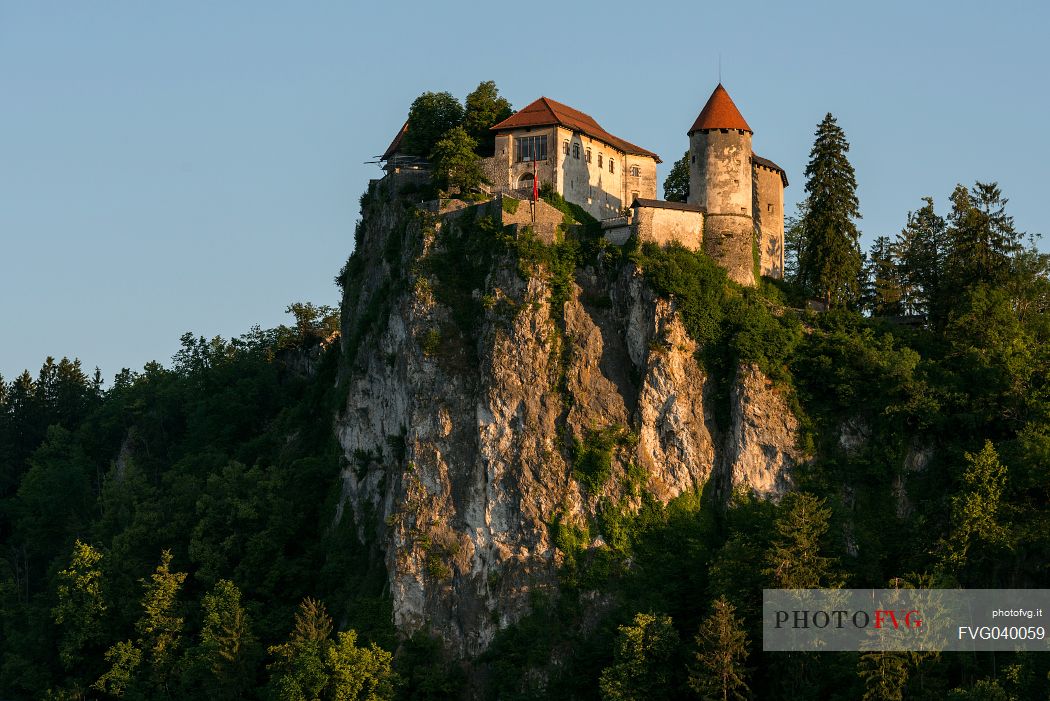 Medieval castle on Bled lake, Bled, Slovenia, Europe
