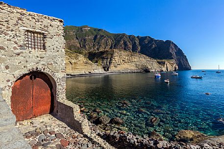 Pollara bay, the location of the movie Il Postino in Salina island, Sicily, Italy