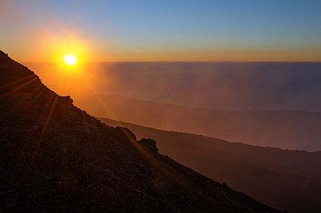 Sunrise from 2900 meters, Etna mount, Sicily