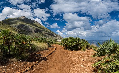 Pathway in the Zingaro nature reserve, San Vito Lo Capo, Sicily, Italy