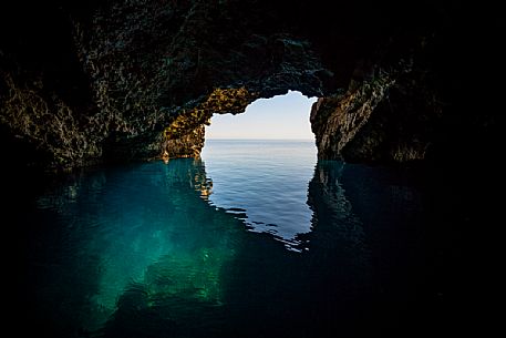 Grotta Azzurra cave in Ustica island, Sicily