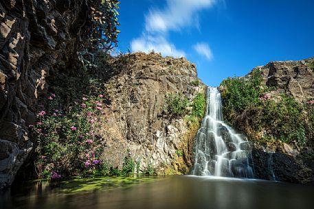 Oxena waterfall, Militello in Val di Catania, Sicily, Italy