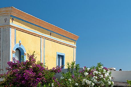 Typical house in Stromboli island, Aeolian islands, Sicily, Italy, Europe