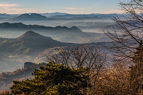 Natural landscape around the Republic of San Marino