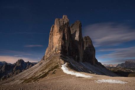 Moonlight on Three Peaks