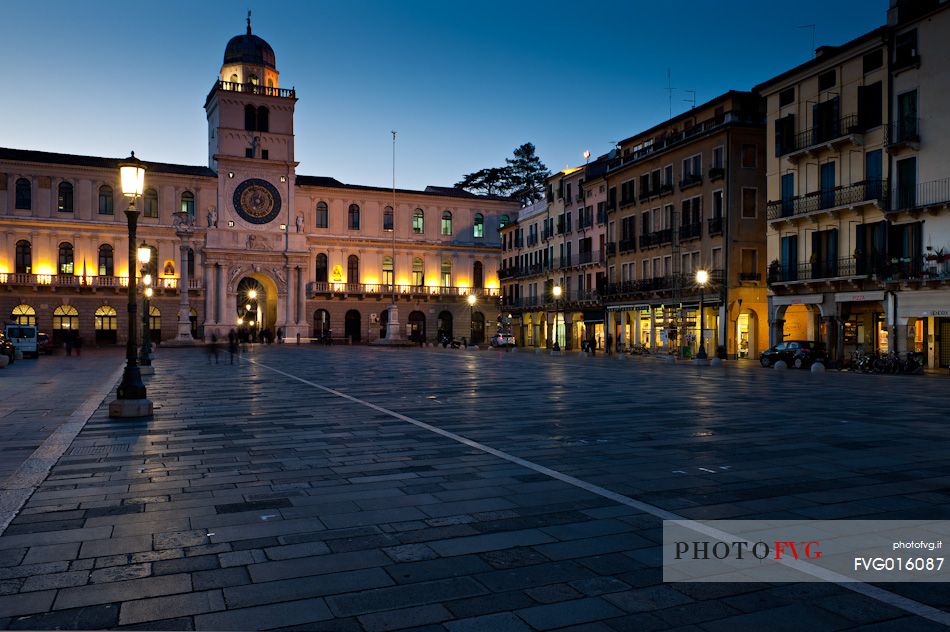 The Clock Tower, a medieval building overlooking Piazza dei Signori in Padova, Veneto, Italy, Europe