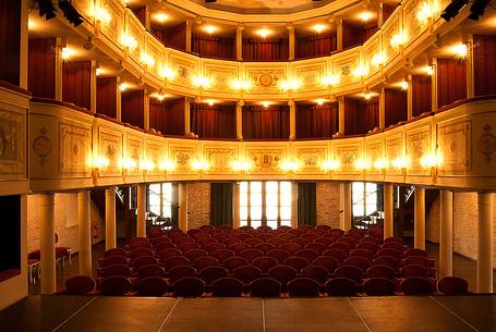 Inside the theater Arrigoni. San Vito al Tagliamento, Friuli Venezia Giulia, Italy, Europe