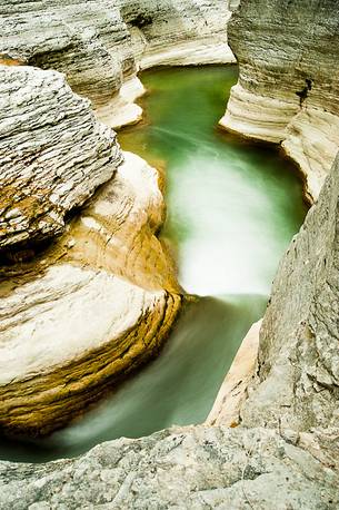 The Orta river gorges in Abruzzo. Majella national park, Italy, Europe