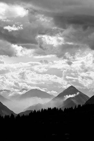 Lights and clouds on Mount Amariana in the Carnic Alps, Friuli Venezia Giulia, Italy, Europe