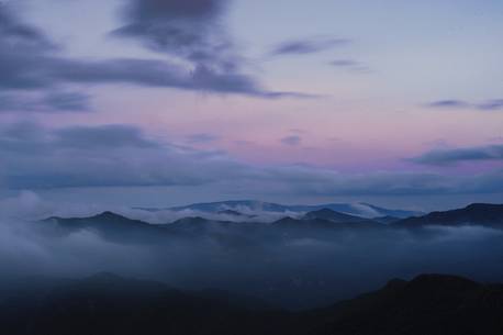 Sunset on Emilian Apennine, Forl, Emilia Romagna, Italy, Europe