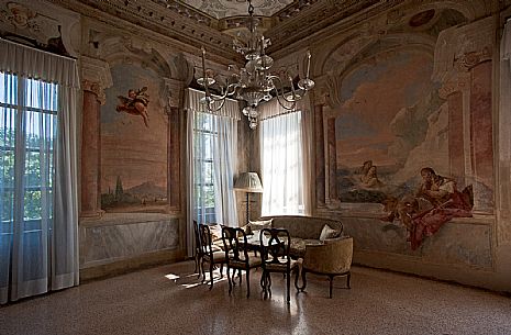 Inside the Villa Valmarana ai Nani frescoed  by Giambattista and Giandomenico Tiepolo, Vicenza, Veneto, Italy, Europe